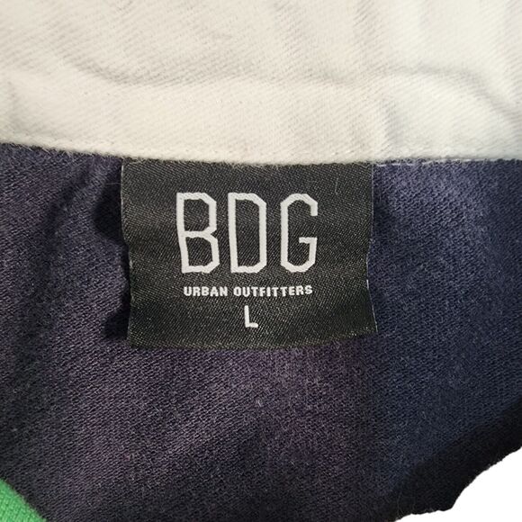 BDG Urban Outfitters Polo Shirt Mens Oversized Size L Color Block Short Sleeve - Picture 3 of 7